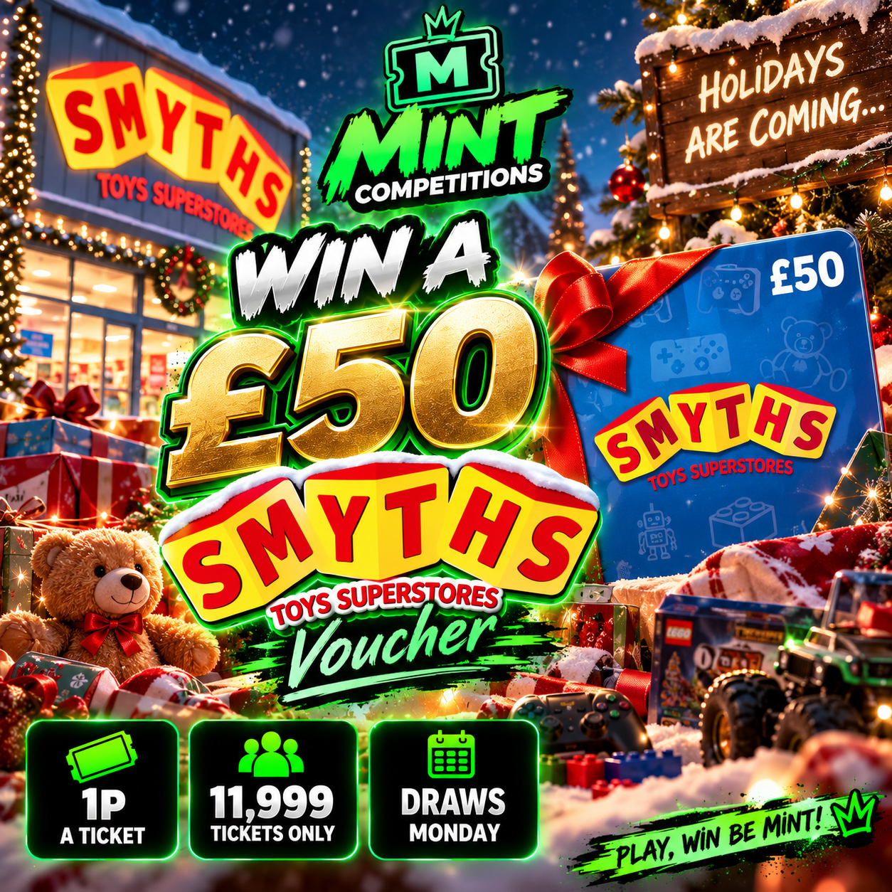 £50 SMYTHS VOUCHER - GET XMAS READY!